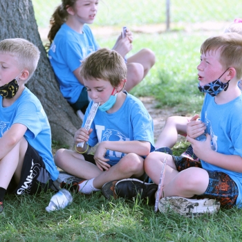 students outdoors